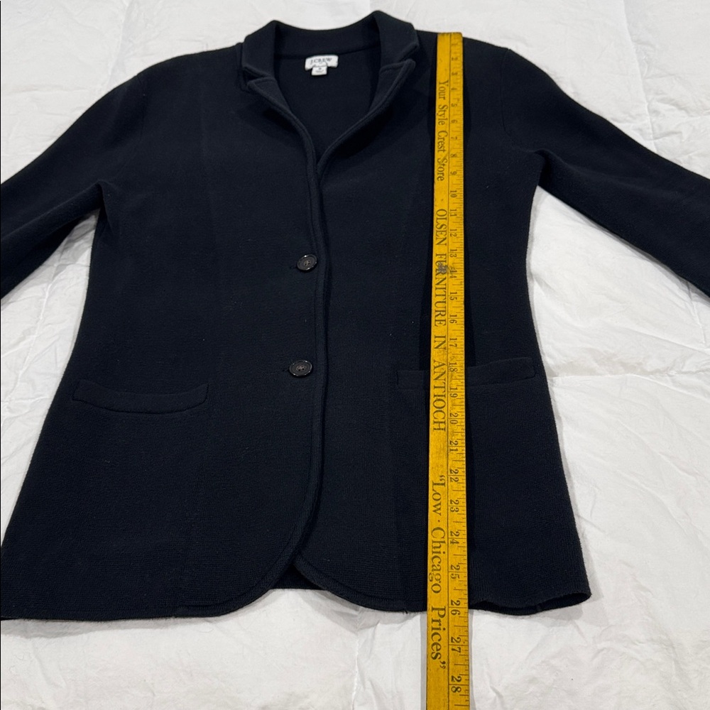 J Crew sweater blazer. Black, size small. - Picture 6 of 8